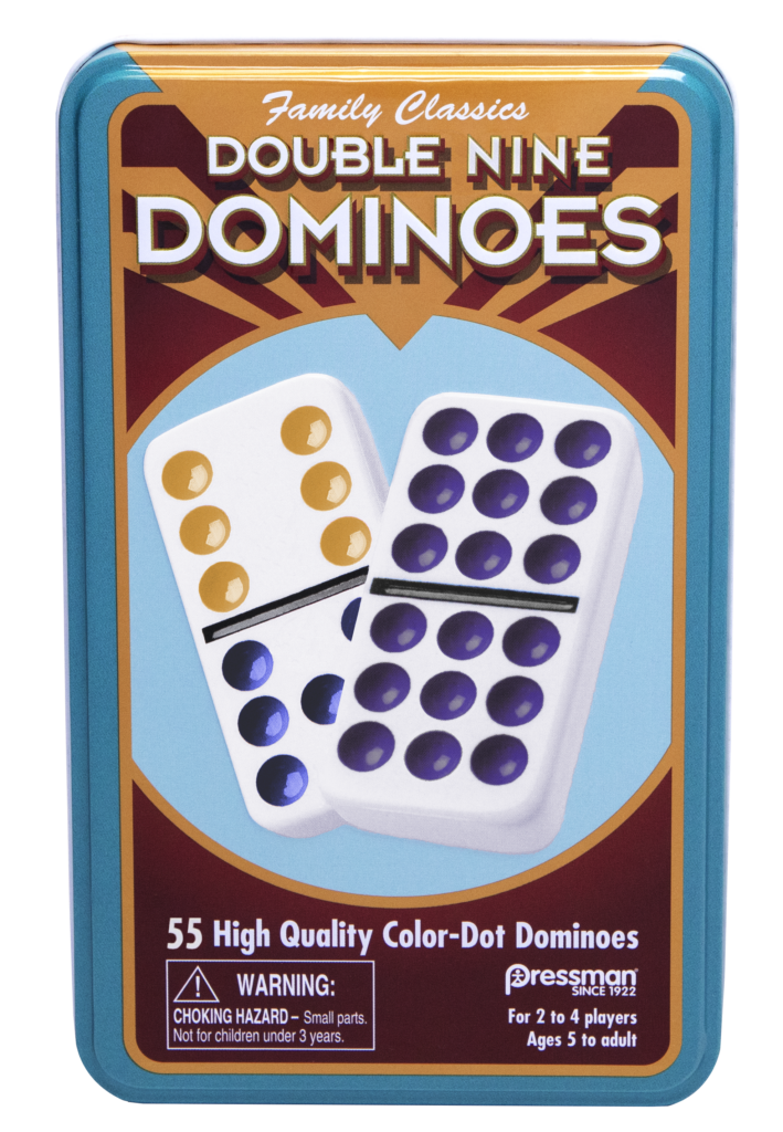 Dominoes: Double Nine Color Dot in Tin - Goliath